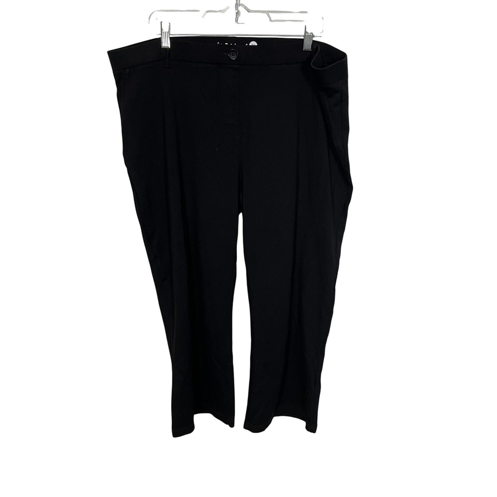 Betabrand Dress Pant Yoga Pants Women 3X Black Straight Leg Stretch Office